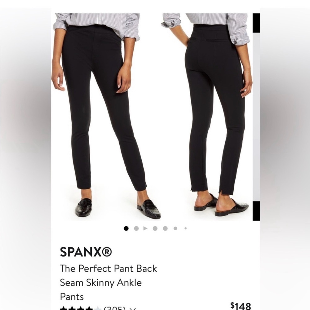 Spanx dress pants backseam skinny in ponte NWT